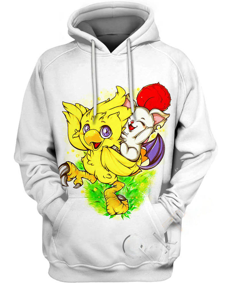 Chocobo And Moogle Hoodie 3D