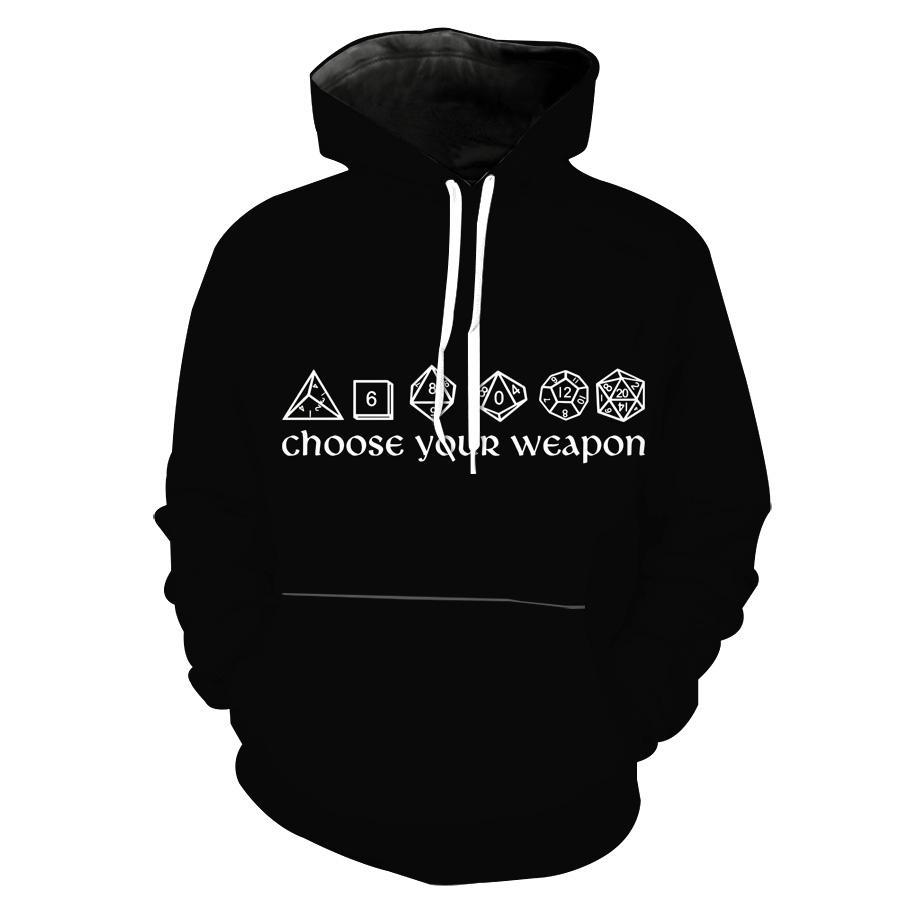 Choose Your Weapon Dice D&d Weapon Dice Hoodie 3D 1 Choose Your Weapon Dice D&d Weapon Dice Hoodie 3D