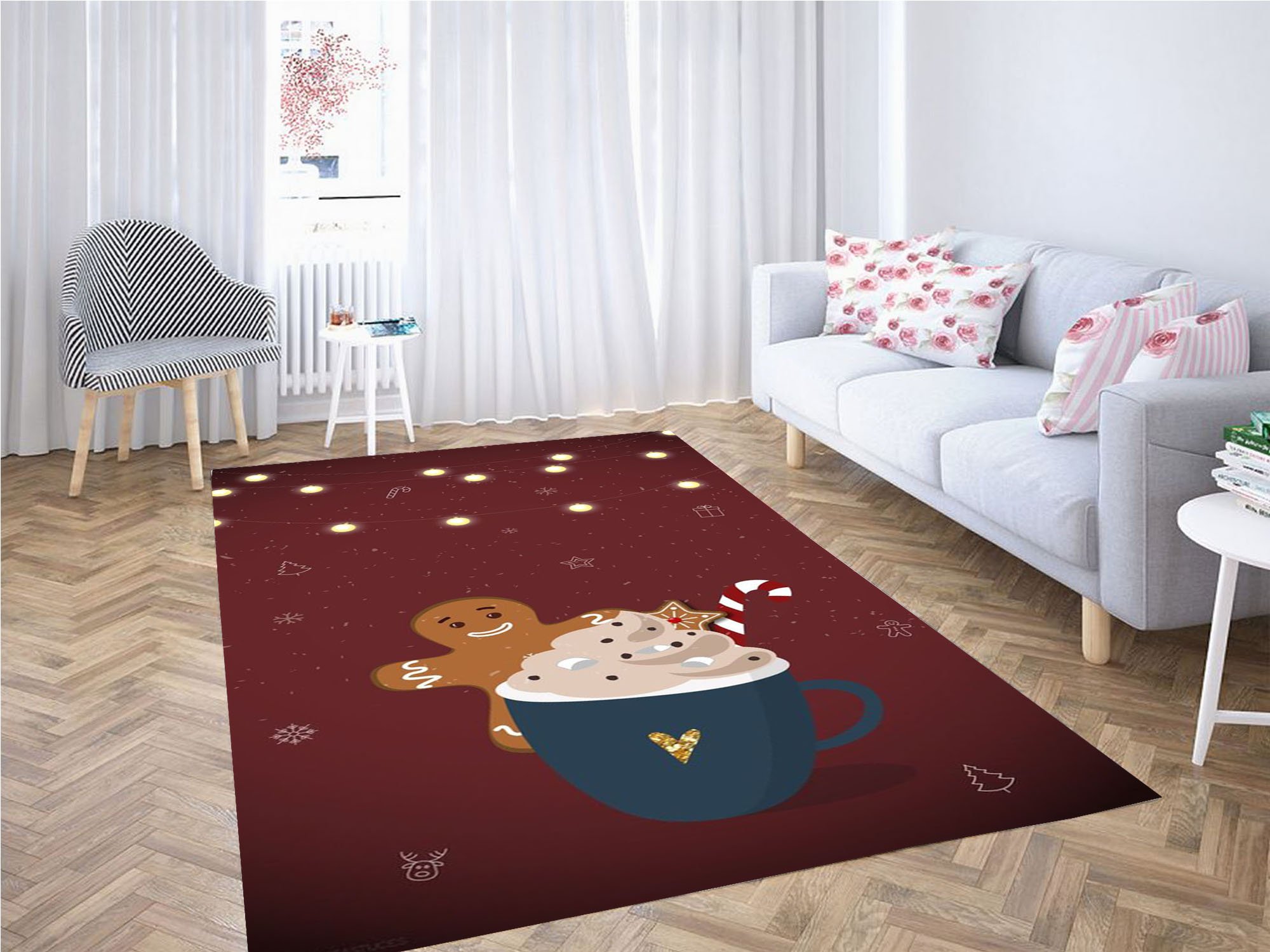 Chrismas Wallpaper Carpet Rug 2 Chrismas Wallpaper Carpet Rug