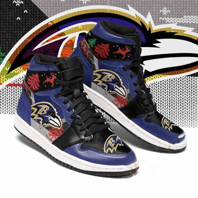 Christmas Baltimore Ravens Nfl Custom Air Jordan Shoes