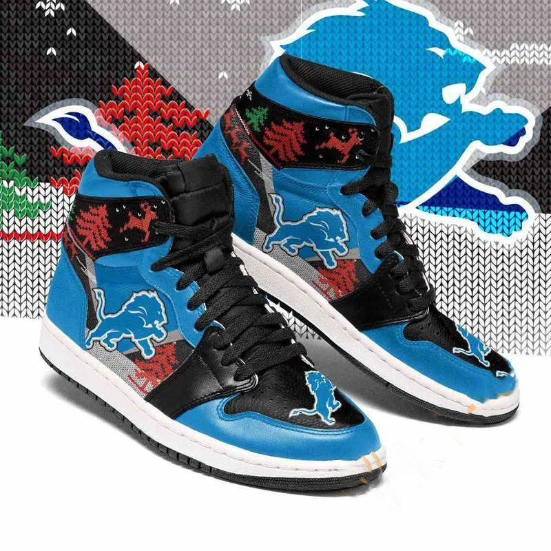 Christmas Detroit Lions NFL Custom Air Jordan Shoes
