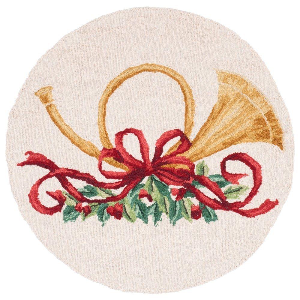 Christmas French Horn Limited Edition Round Rug