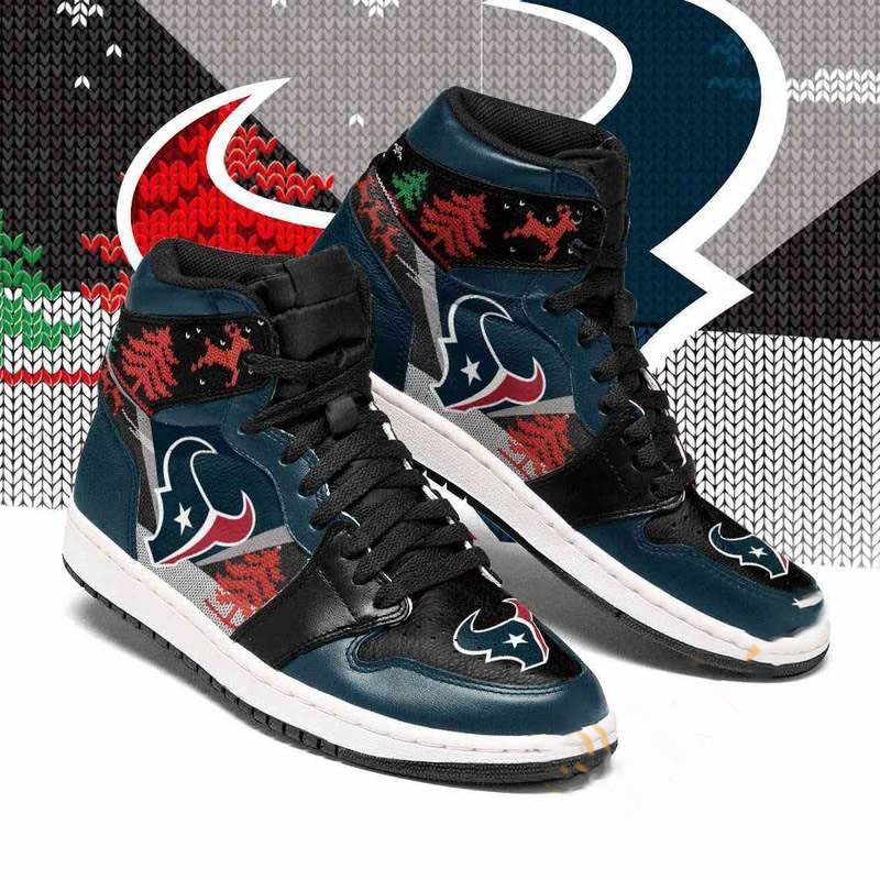 Christmas Houston Texans Nfl Custom Air Jordan Shoes