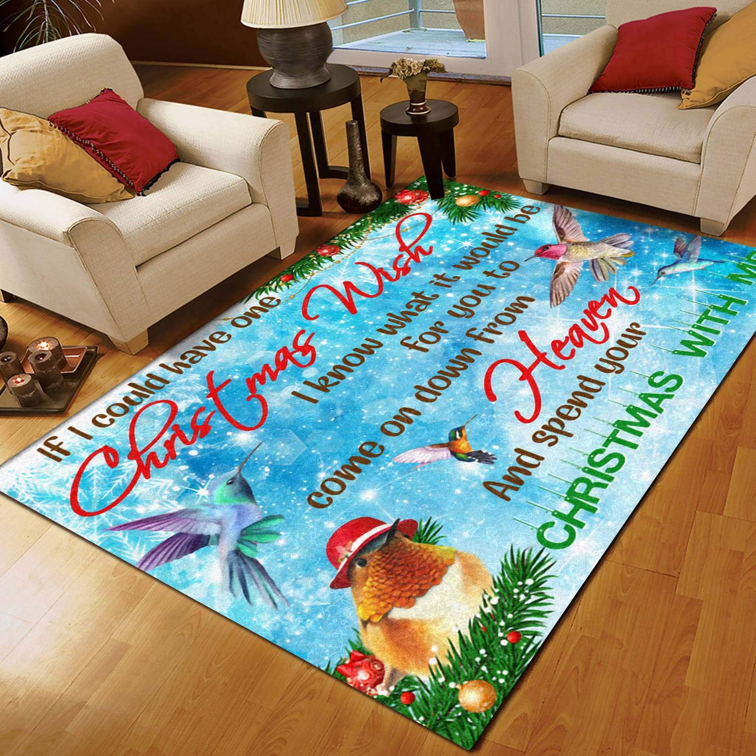 Christmas Hummingbirds Limited Edition Rug 4 Christmas Hummingbirds Limited Edition Rug