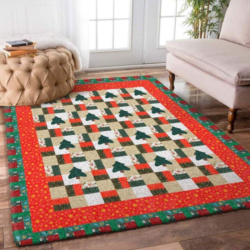 Christmas Tree Quilt Pattern Limited Edition Rug
