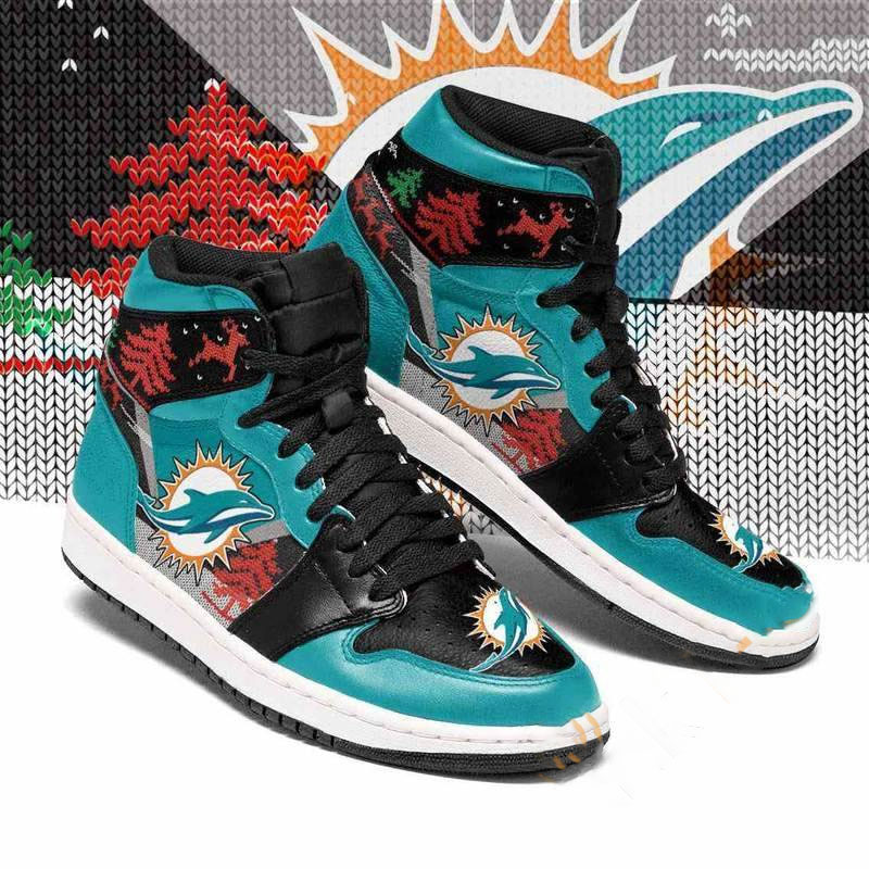 Christmas Miami Dolphins Nfl Custom Air Jordan Shoes