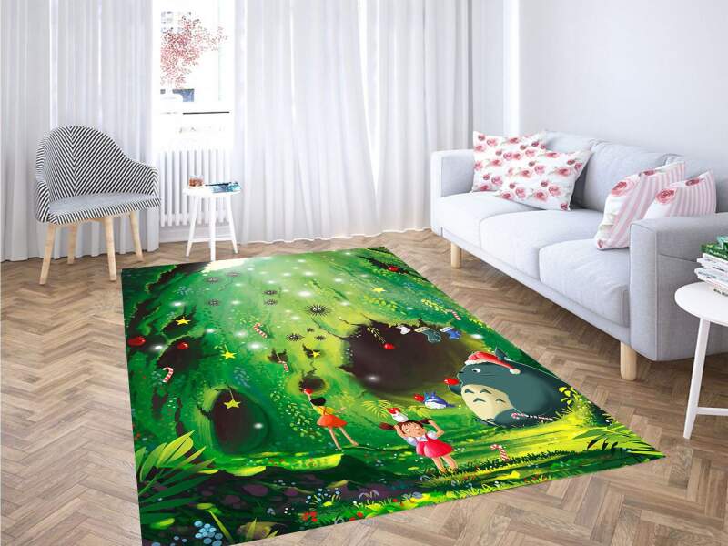 Christmas Totoro Carpet Rug 1 Christmas Totoro Carpet Rug