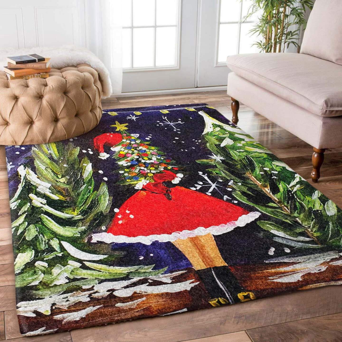 Christmas Tree Girl Limited Edition Rug 1 Christmas Tree Girl Limited Edition Rug