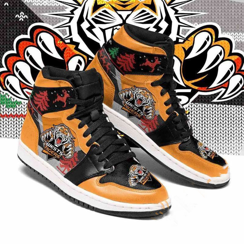Christmas Wests Tigers Nrl Football Custom Air Jordan Shoes
