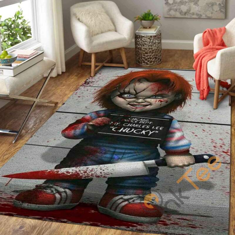 Chucky With The Knife Child's Play Area Rug 2 Chucky With The Knife Child’s Play Area Rug