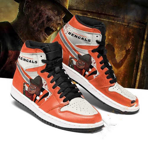 Cincinnati Bengals Horror Custom Air Jordan Shoes