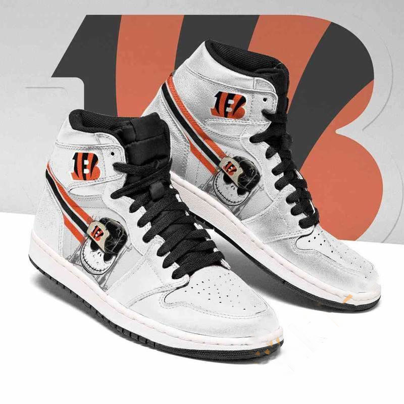 Cincinnati Bengals Nfl Football Jack Skellington Custom Air Jordan Shoes