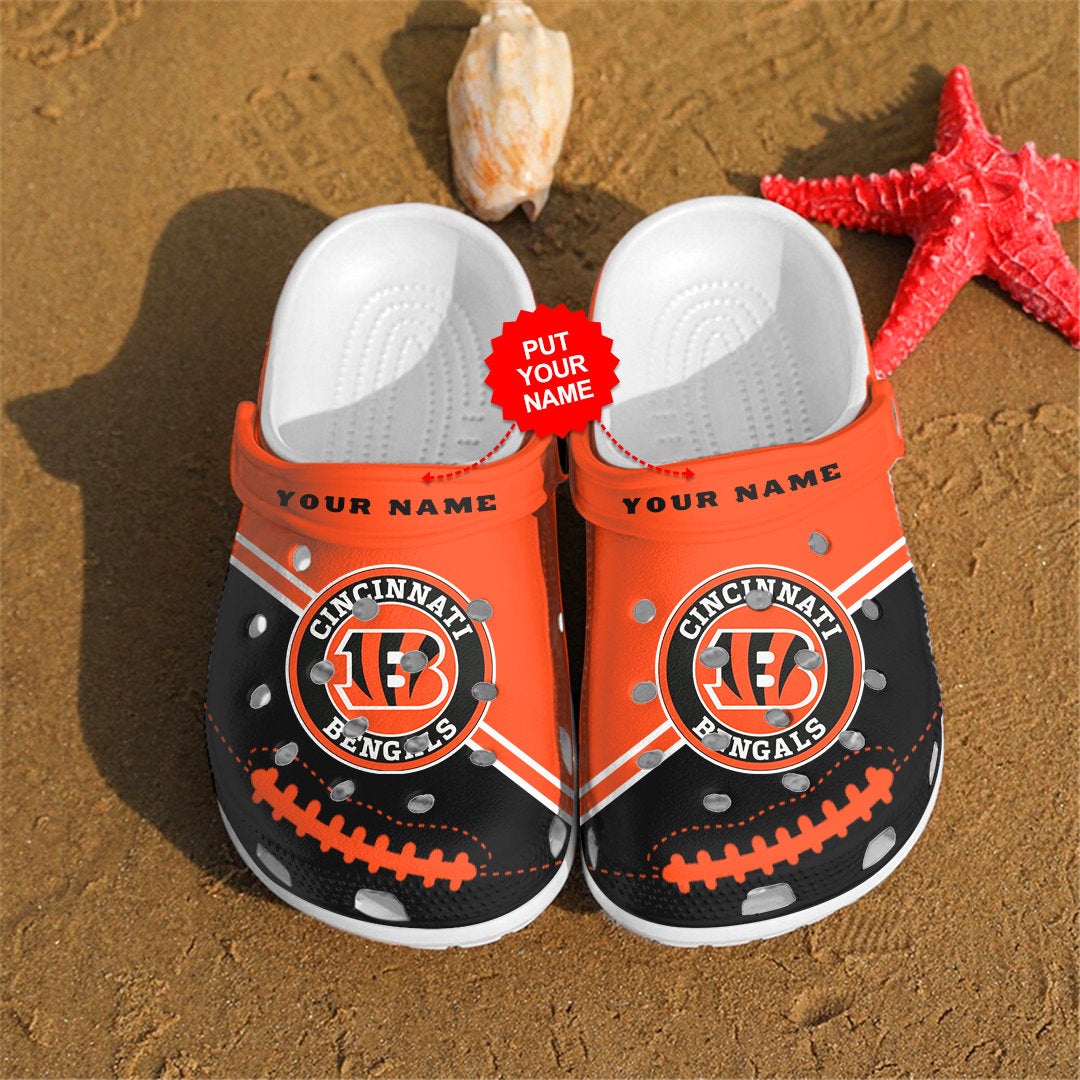 Cincinnati Bengals Personalized Custom For NFL Fans Crocs Clog Shoes