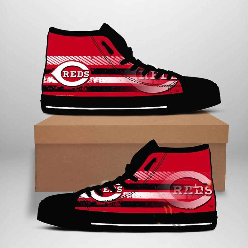 Cincinnati Reds Mlb Baseball High Top Shoes 2 Cincinnati Reds Mlb Baseball High Top Shoes