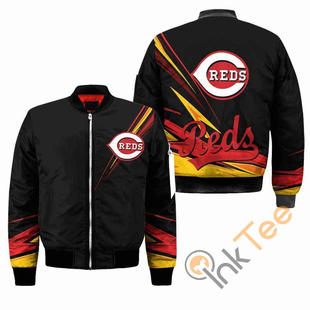 Cincinnati Reds MLB Black Apparel Best Christmas Gift For Fans Bomber Jacket