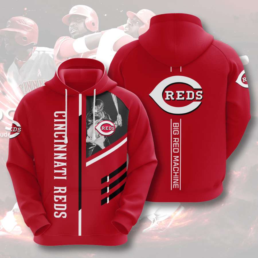 Cincinnati Reds Custom Hoodie 3D 11 Cincinnati Reds Custom Hoodie 3D