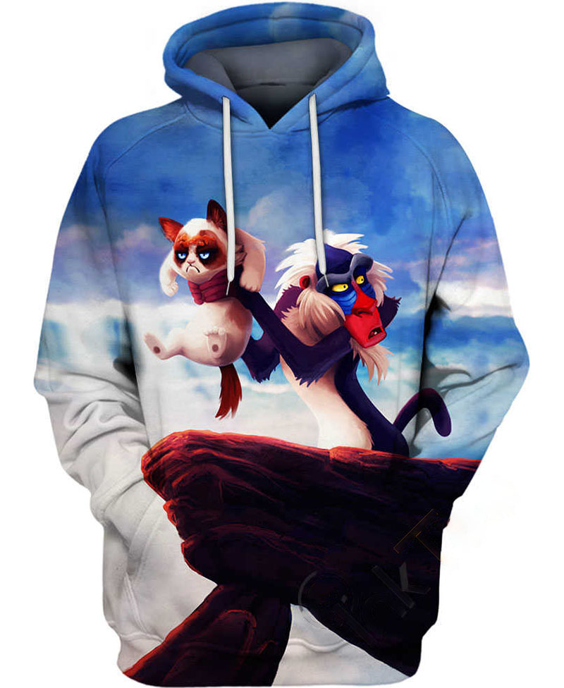 Circle Of Life ? Rafiki With Grumpy Cat Hoodie 3D 8 Circle Of Life ? Rafiki With Grumpy Cat Hoodie 3D