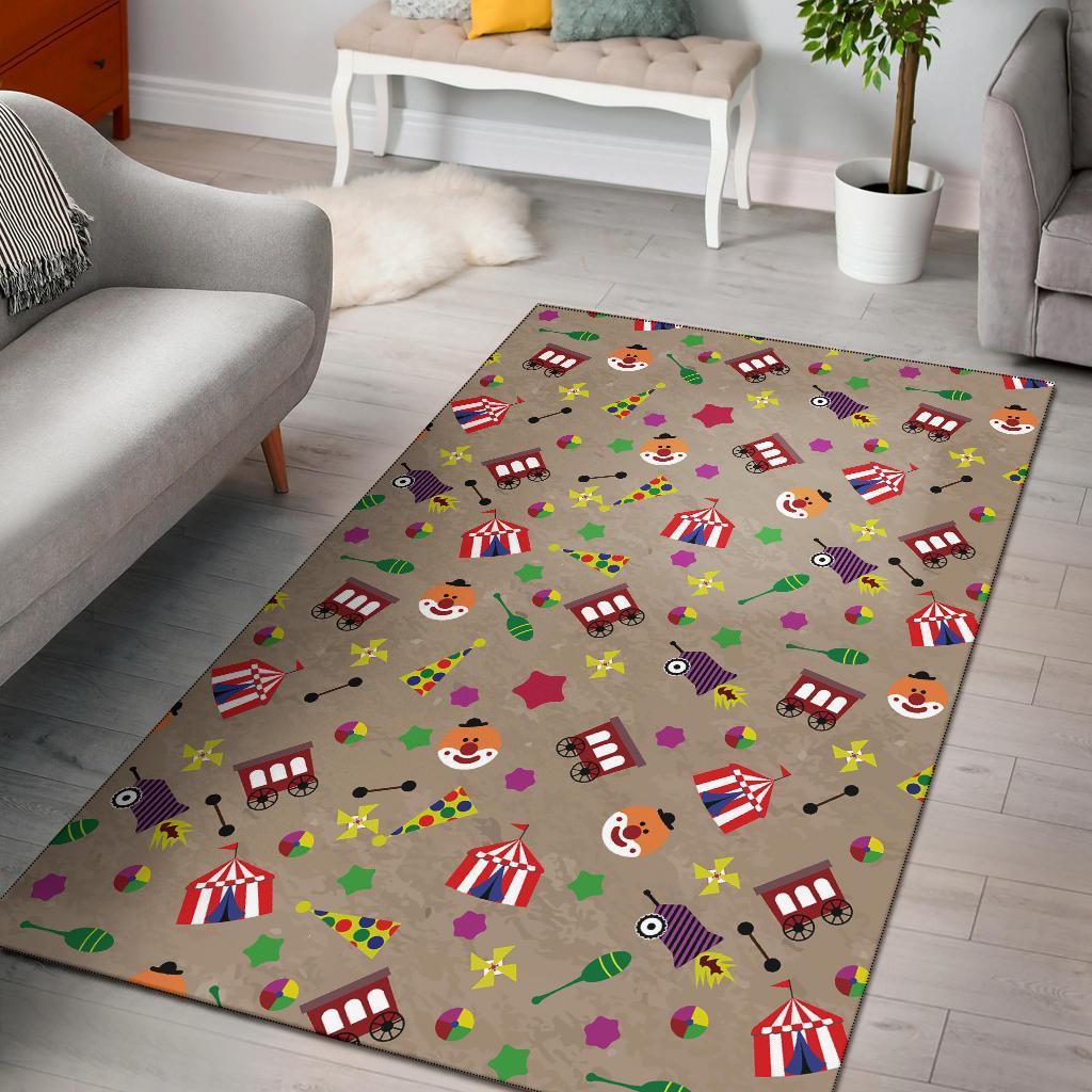 Circus Pattern Print Area Limited Edition Rug 3 Circus Pattern Print Area Limited Edition Rug