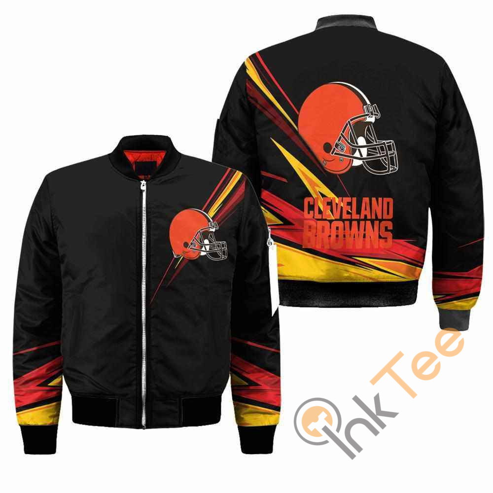 Cleveland Browns NFL Black Apparel Best Christmas Gift For Fans Bomber Jacket