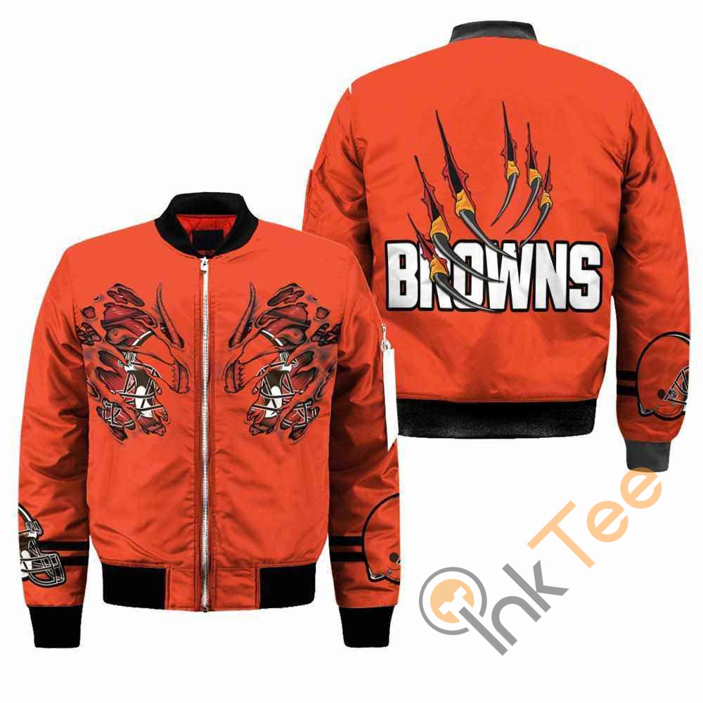 Cleveland Browns NFL Claws Apparel Best Christmas Gift For Fans Bomber Jacket 12 Cleveland Browns NFL Claws Apparel Best Christmas Gift For Fans Bomber Jacket