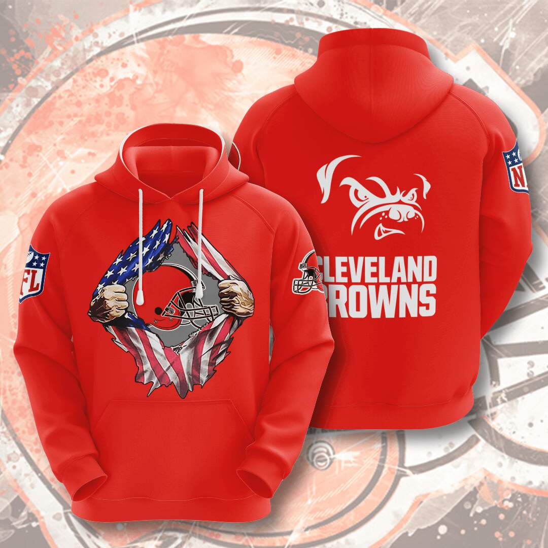 Cleveland Browns Custom Hoodie 3D 1 Cleveland Browns Custom Hoodie 3D
