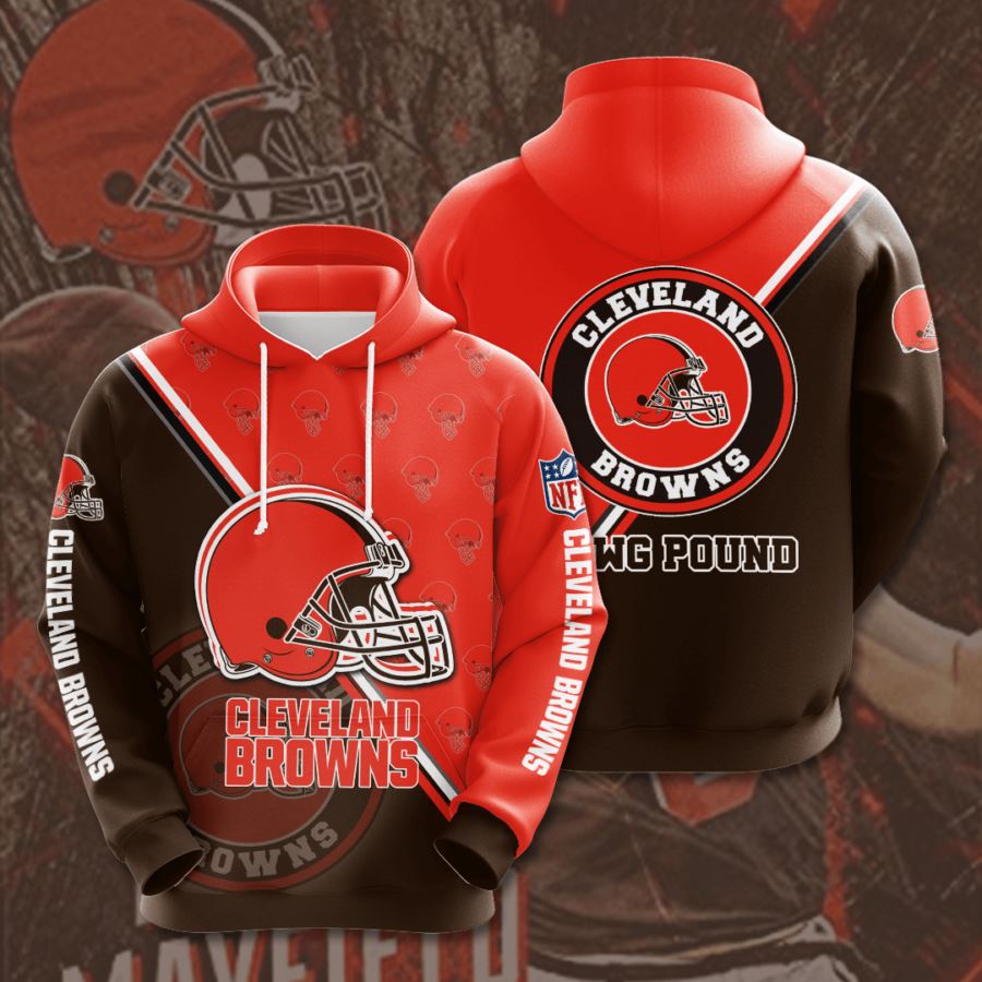 Cleveland Browns Custom Hoodie 3D 3 Cleveland Browns Custom Hoodie 3D