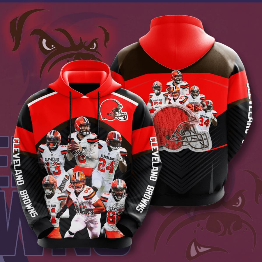 Cleveland Browns Custom Hoodie 3D 12 Cleveland Browns Custom Hoodie 3D