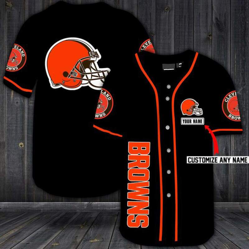 Cleveland Browns Personalized Custom Name For You Baseball Jersey 4 Cleveland Browns Personalized Custom Name For You Baseball Jersey