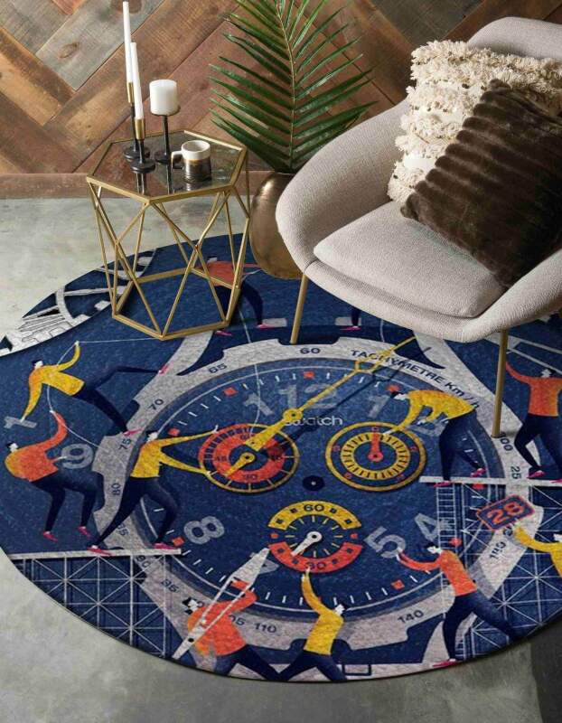 Clock Limited Edition Round Rug
