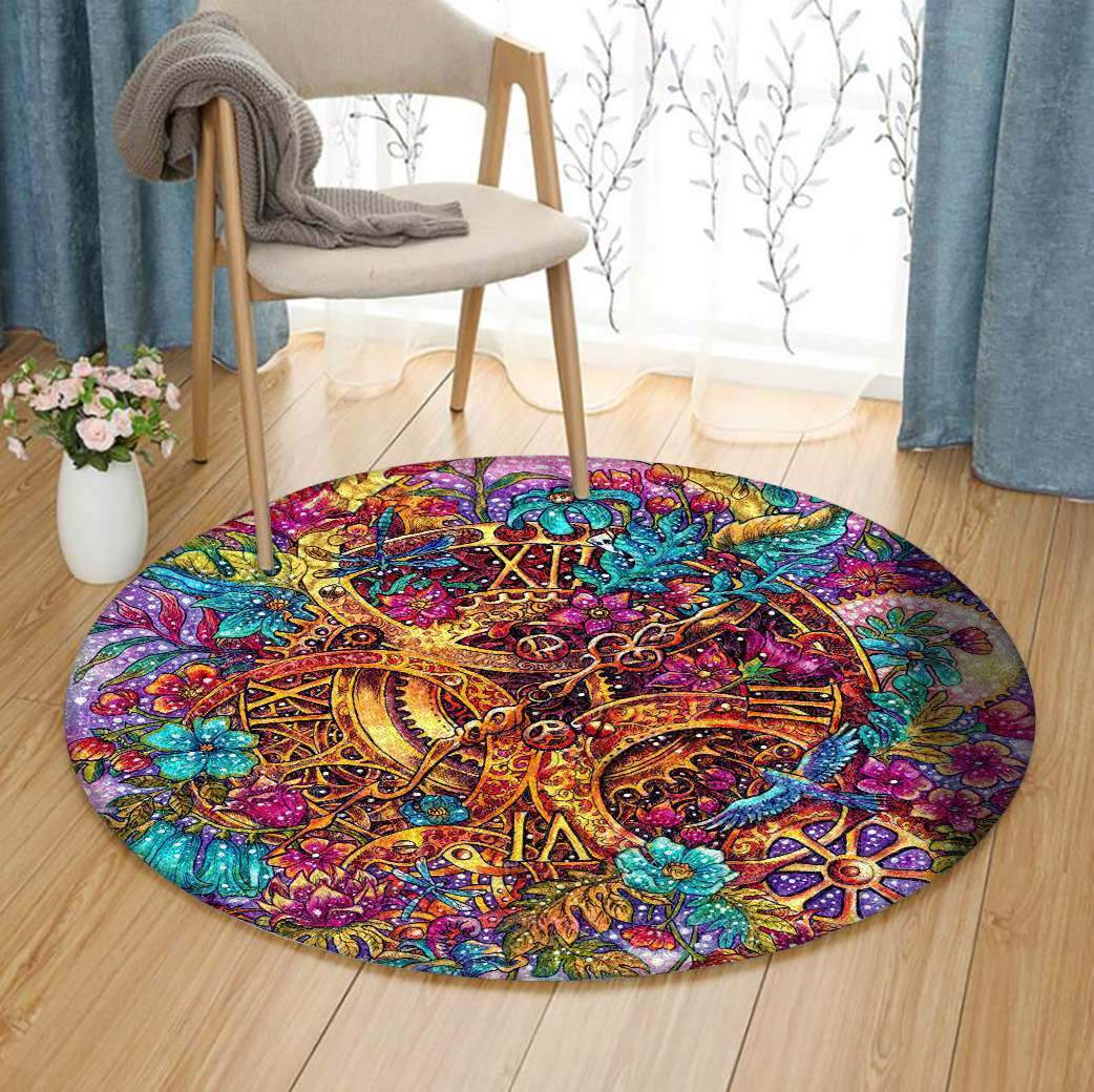 Clock Limited Edition Round Rug