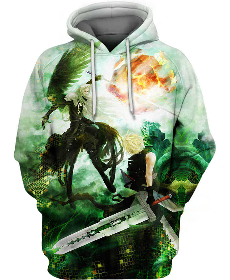 Cloud Strife Vs Sephiroth Hoodie 3D