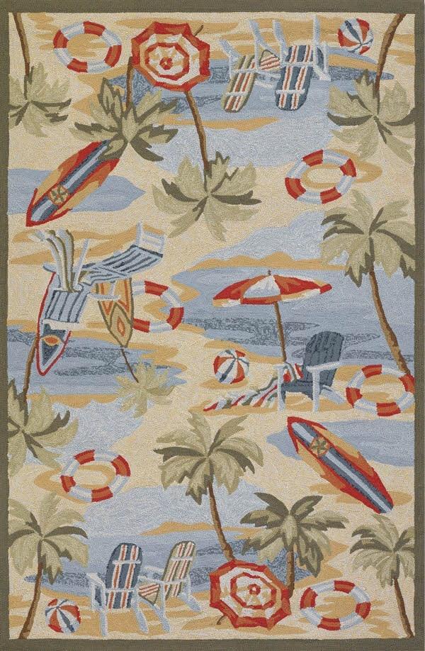 Tropical Beach With Palm Trees Limited Edition Rug