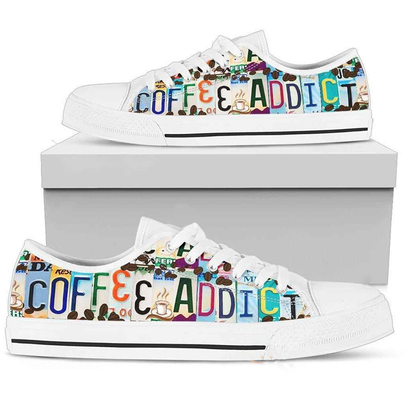 Coffee Addict Low Top Shoes