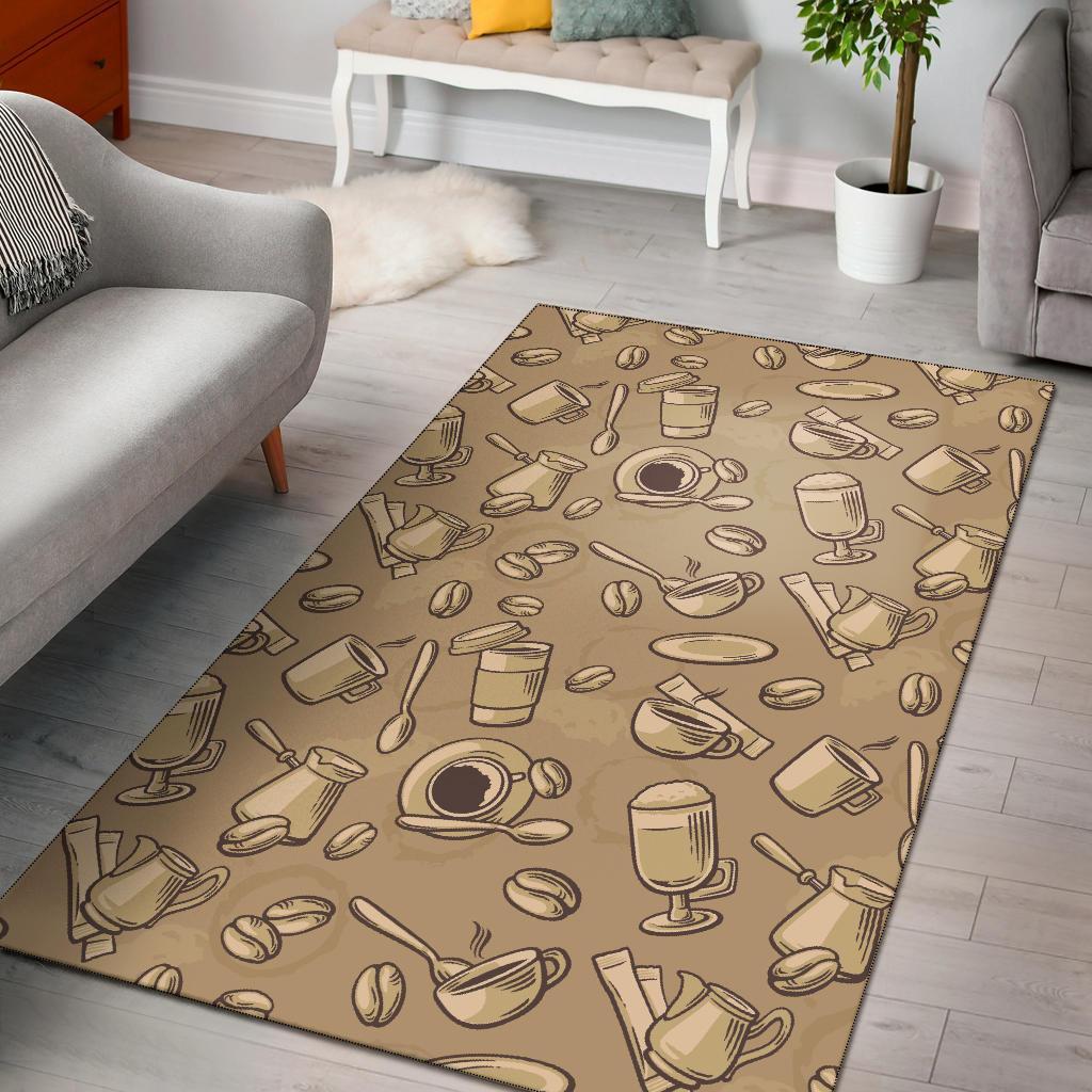 Coffee Pattern Print Area Limited Edition Rug 2 Coffee Pattern Print Area Limited Edition Rug