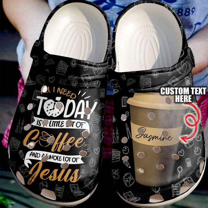 Coffee Personalized And Jesus Crocs Clog Shoes