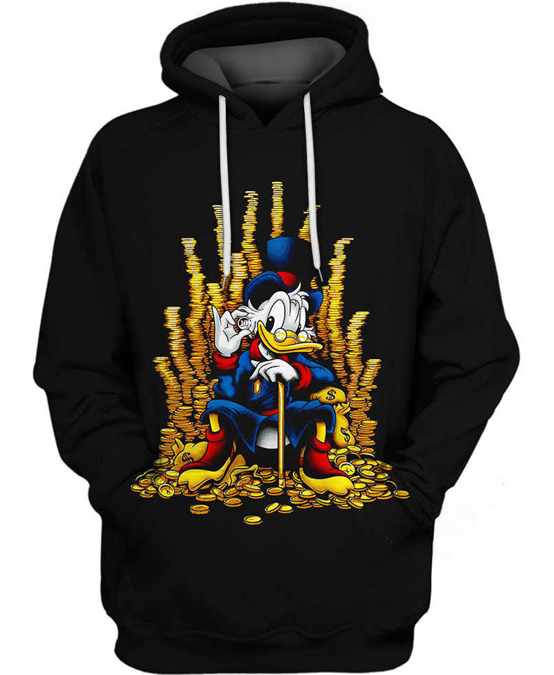 Coins Of Donald Duck Hoodie 3D 3 Coins Of Donald Duck Hoodie 3D