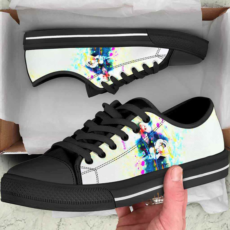 Vibrant Coldplay Portrait Low Top Shoes