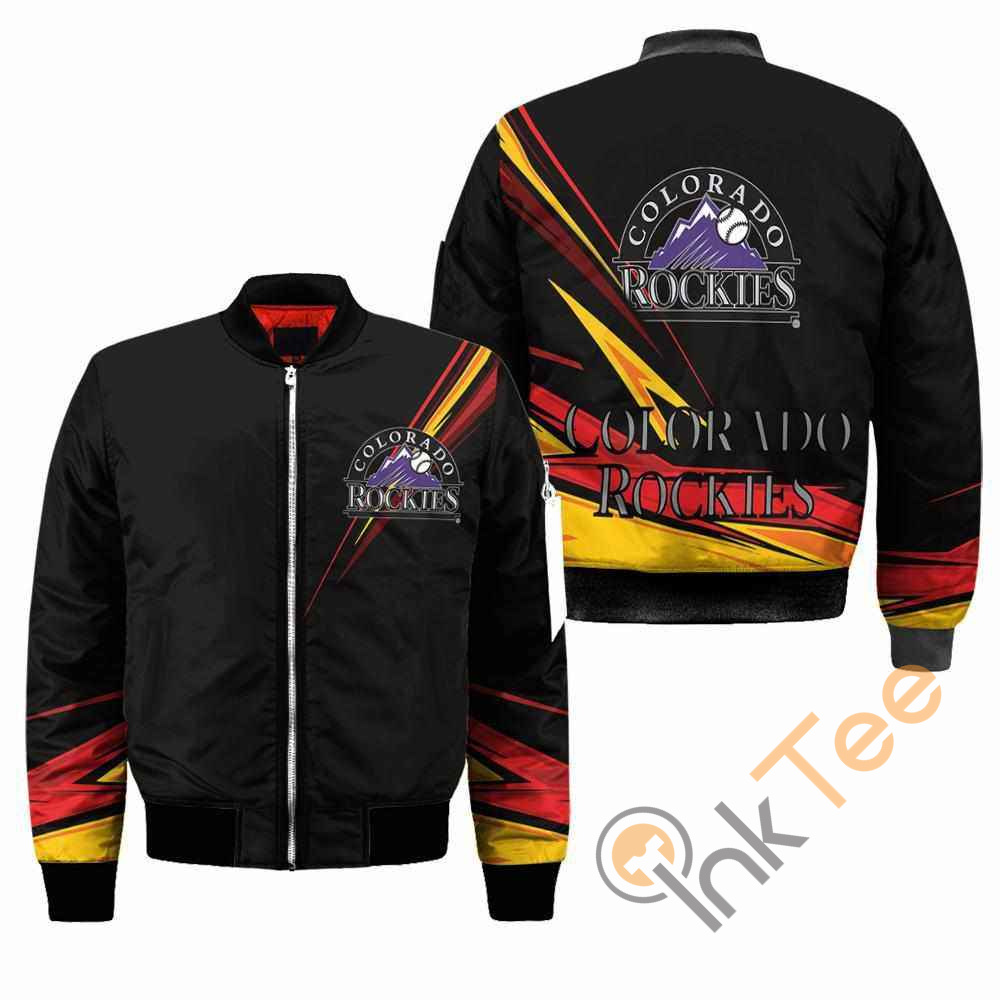 Colorado Rockies Black Apparel Best Christmas Gift For Fans Bomber Jacket