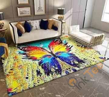 Colorful Butterfly Area Rug 1 Colorful Butterfly Area Rug