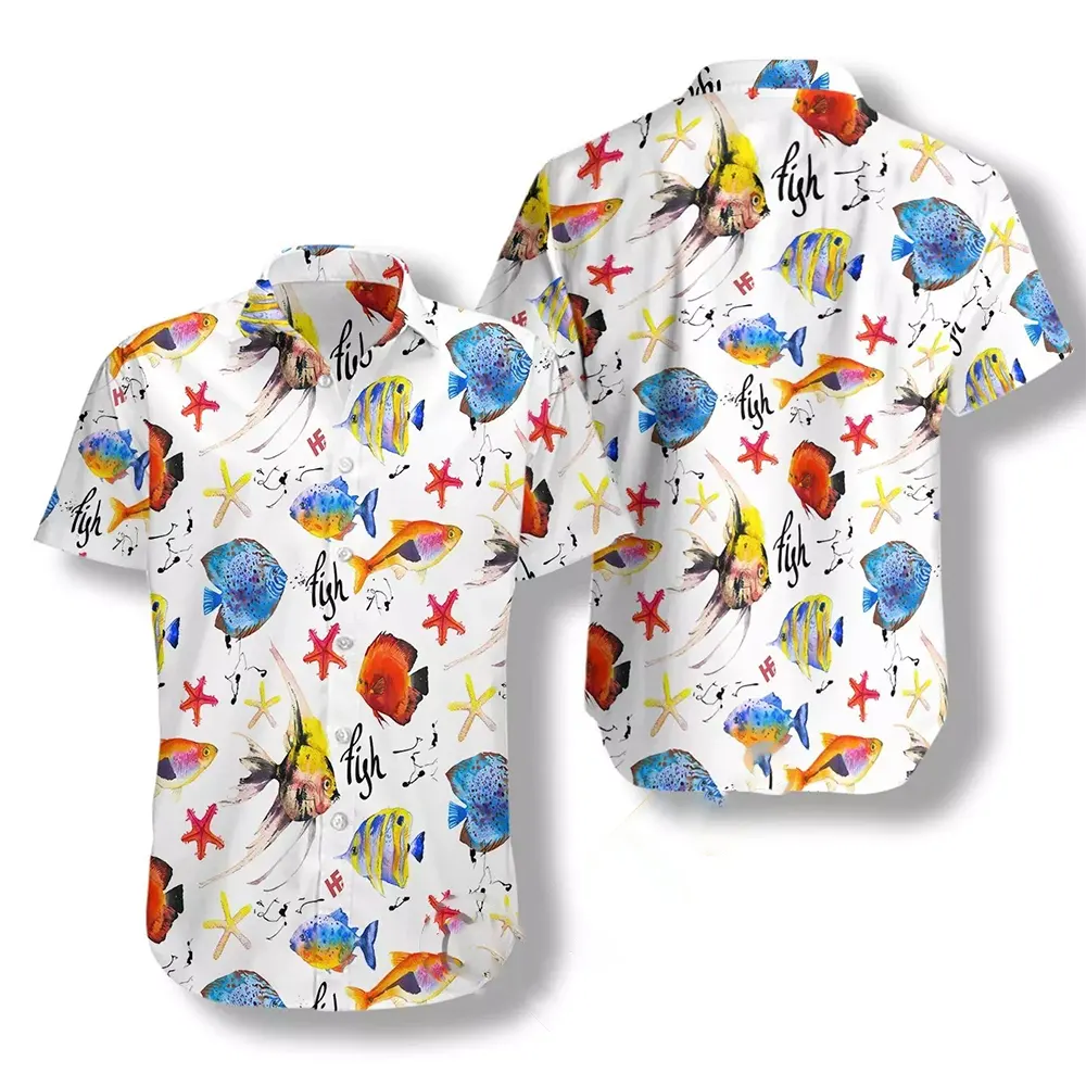 Colorful Fish V4 Hawaiian shirts