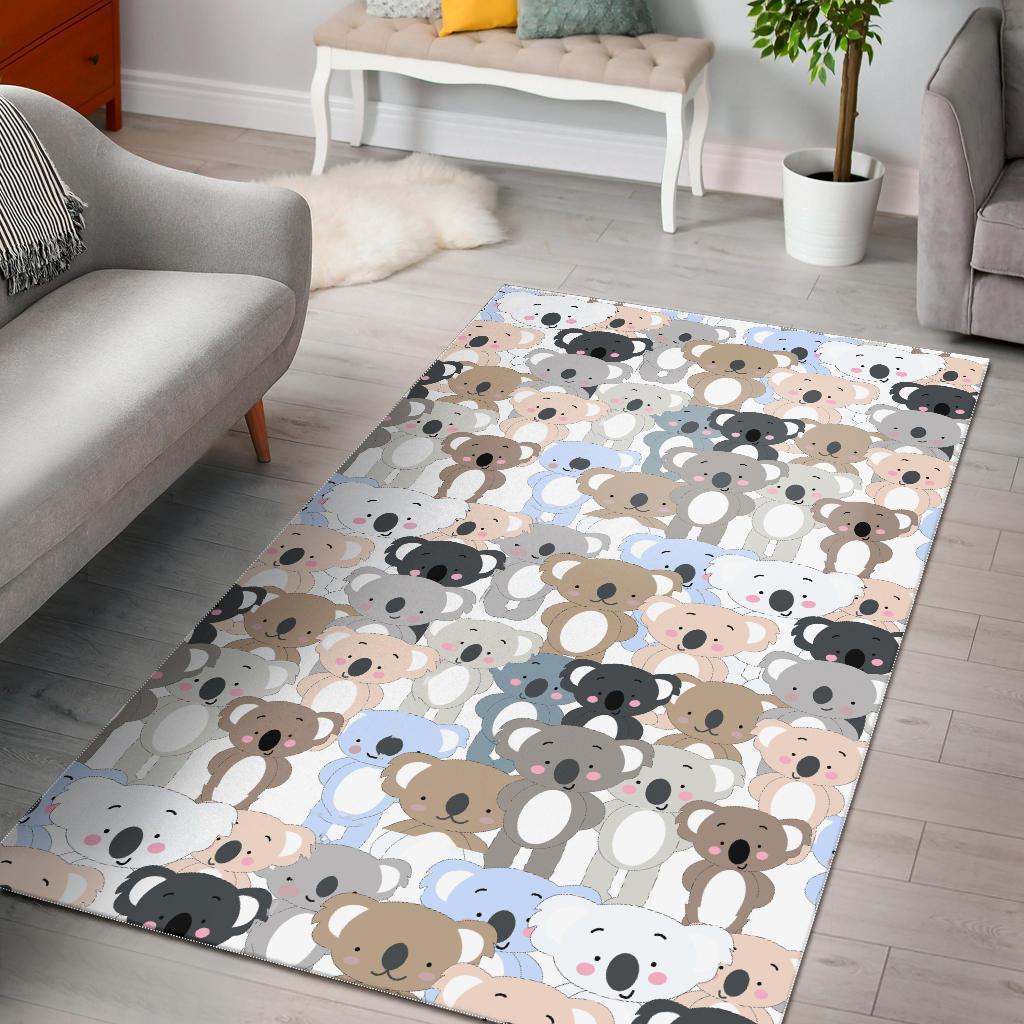 Whimsical Koala Seamless Pattern Limited Edition Rug