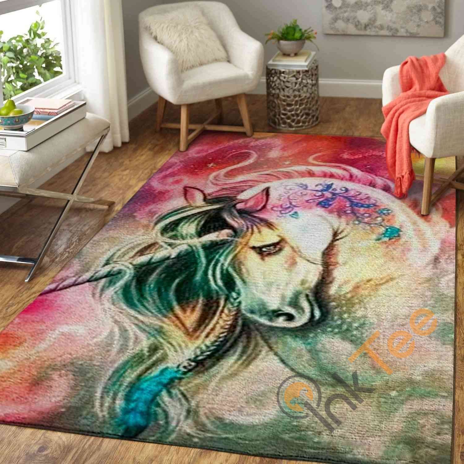 Colorful Unicorn Area Rug 1 Colorful Unicorn Area Rug