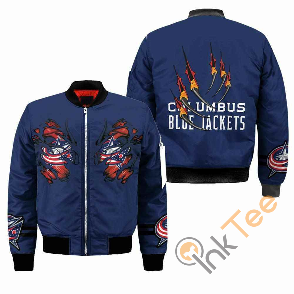 Columbus Blue Jackets NHL Claws Apparel Best Christmas Gift For Fans Bomber Jacket