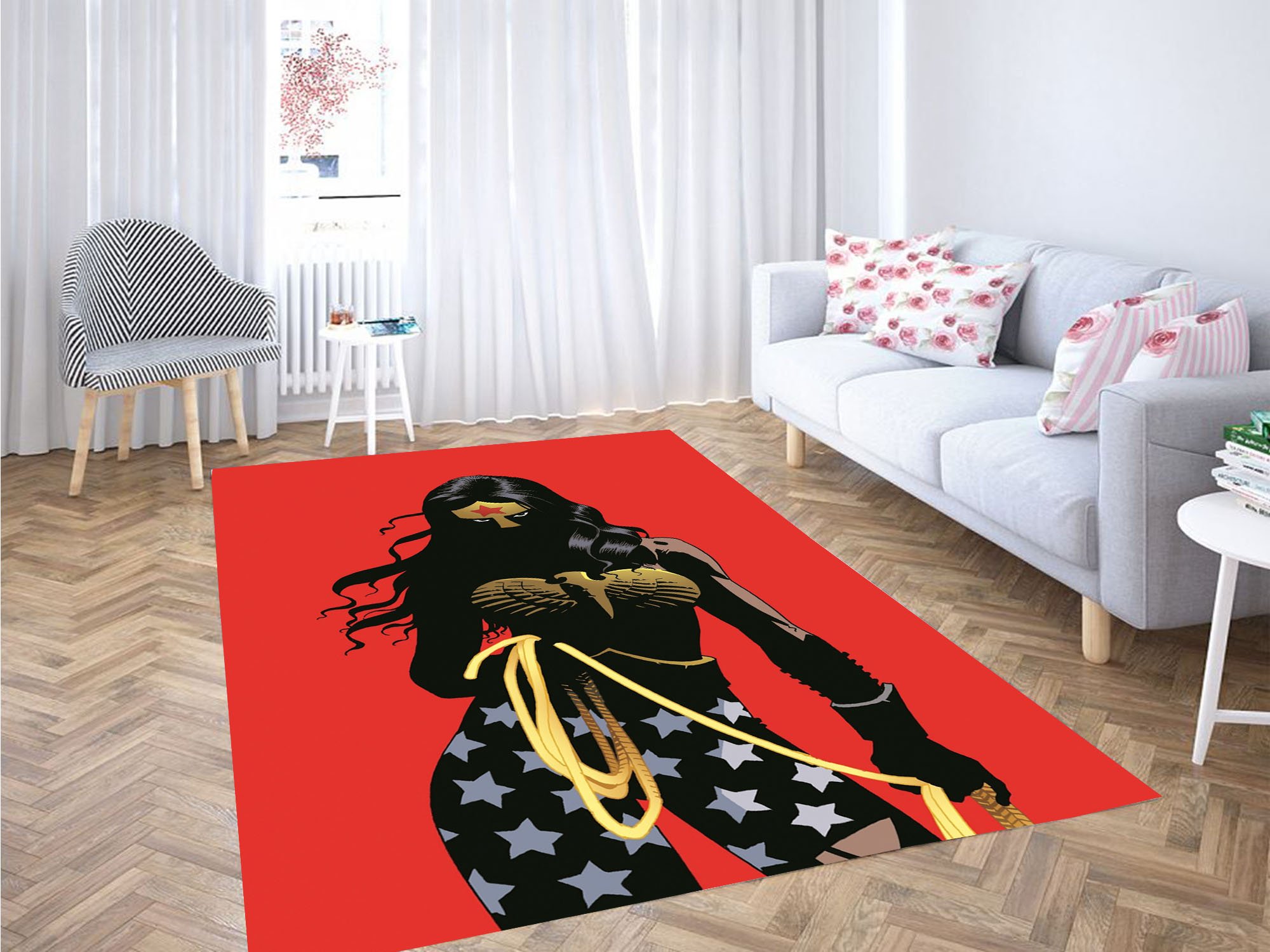 Comic Wonder Woman Look Carpet Rug