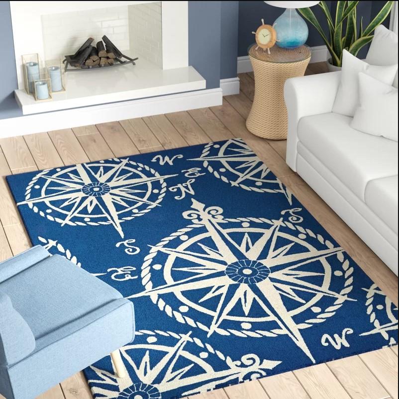 Retro Compass Seamless Pattern Limited Edition Rug