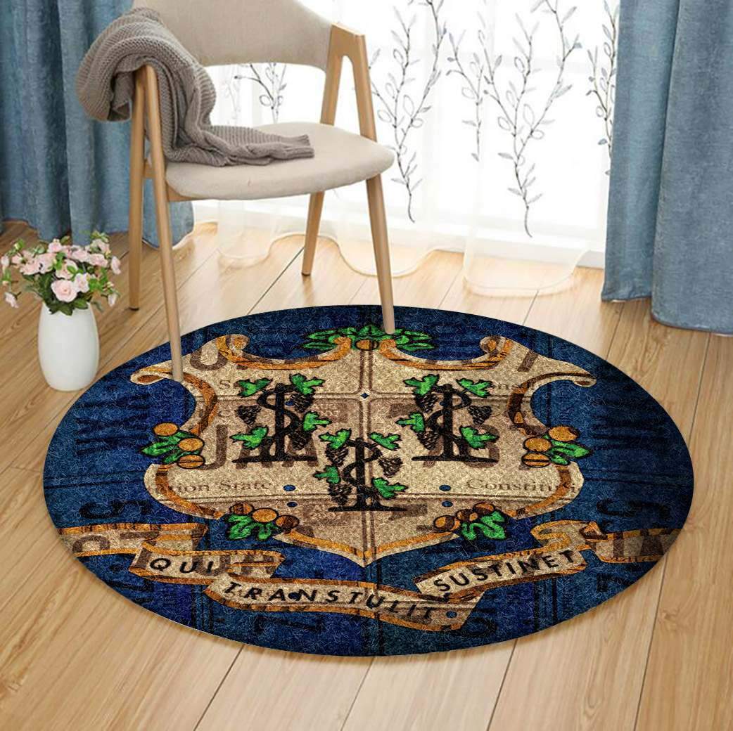 Connecticut State Limited Edition Round Rug 1 Connecticut State Limited Edition Round Rug