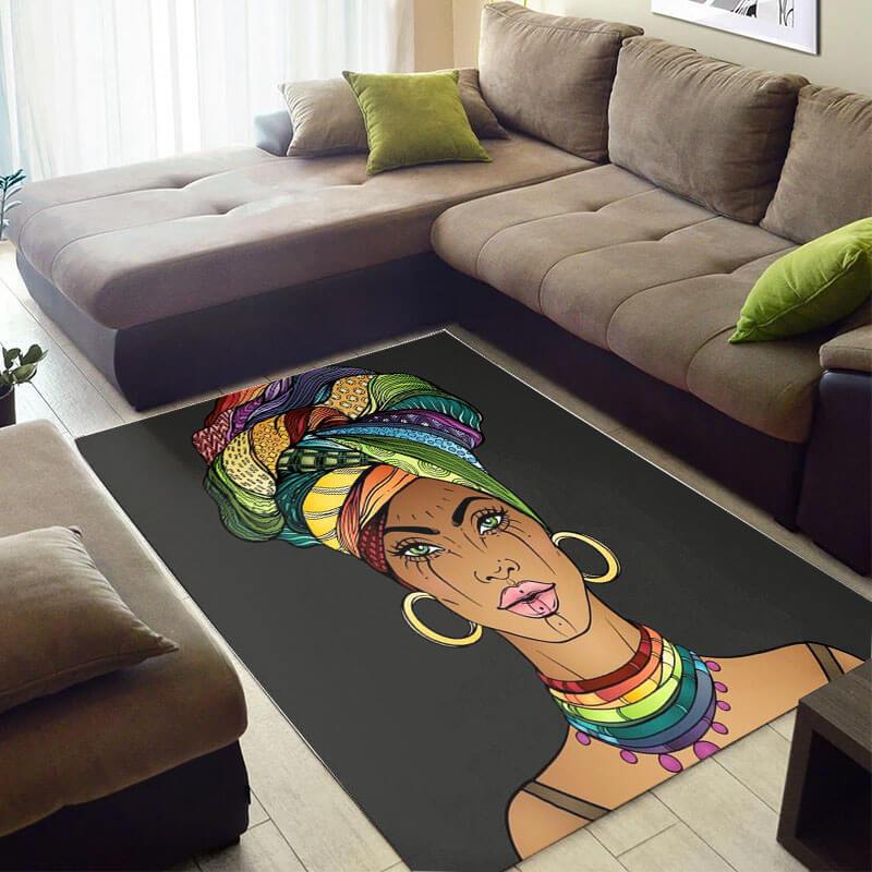 Cool African American Cute Art Queen Style Floor Room Rug 2 Cool African American Cute Art Queen Style Floor Room Rug