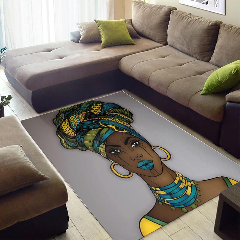 Cool African Beautiful Afrocentric Girl Style Floor House Rug 2 Cool African Beautiful Afrocentric Girl Style Floor House Rug