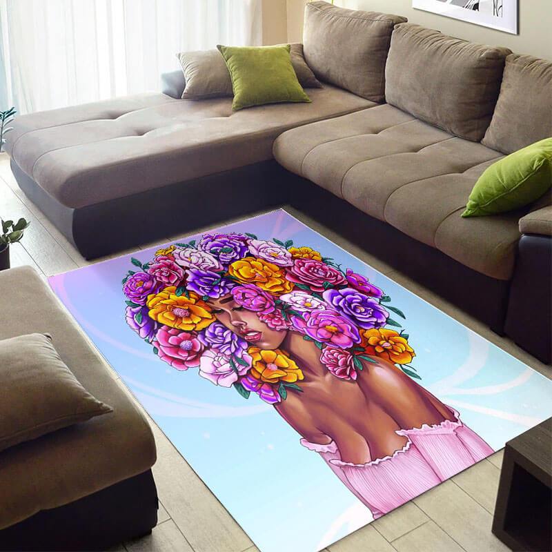 Cool African Cute American Lady Large Carpet Inspired Home Rug 5 Cool African Cute American Lady Large Carpet Inspired Home Rug