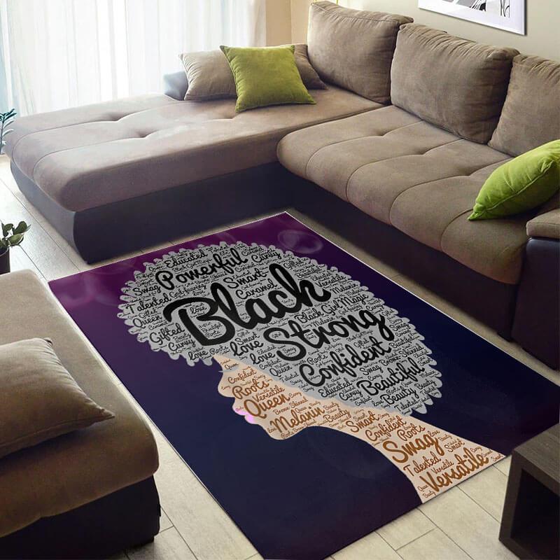 Cool African Fancy Natural Hair Melanin Afro Woman Design Floor Room Rug 3 Cool African Fancy Natural Hair Melanin Afro Woman Design Floor Room Rug